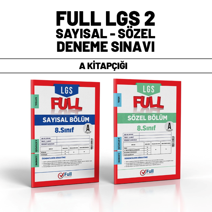 FULL 08.SINIF DENEME SAYISAL/SÖZEL 2-A - 24-25